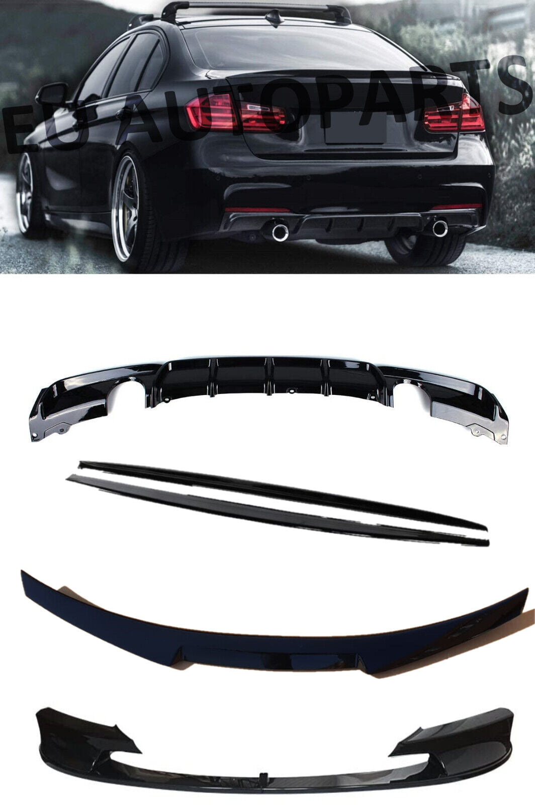 FOR BMW F30 M PERFORMANCE BODYKIT BODY KIT FRONT SPLITTER REAR DIFFUSE